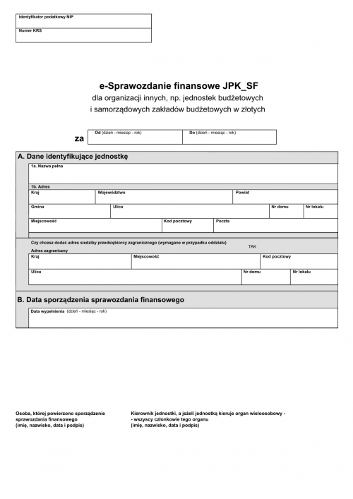SFJSOI (1) e-Sprawozdanie finansowe JPK_SF dla organizacji innych, m. ...